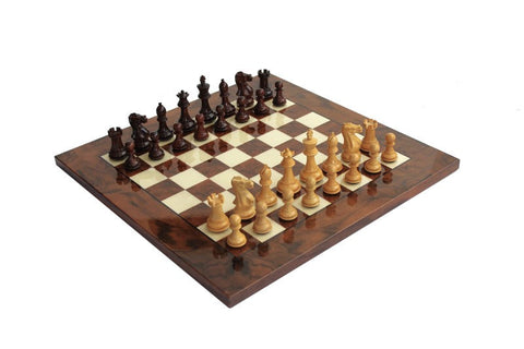 Italfama Handcrafted Wooden Chess Set with Walnut Board, Made in Italy