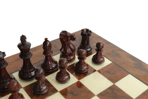 Italfama Handcrafted Wooden Chess Set with Walnut Board, Made in Italy