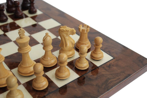 Italfama Handcrafted Wooden Chess Set with Walnut Board, Made in Italy