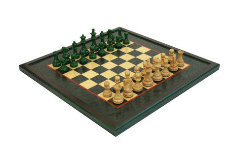 Italfama Handmade Wooden Chess Set with Maple Board, Made in Italy