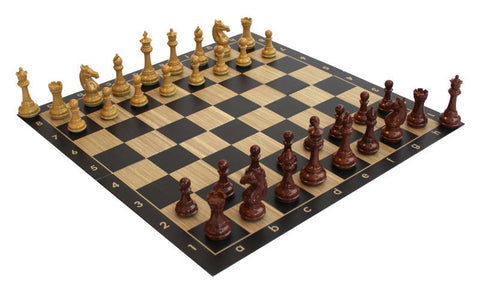 Italfama PVC Chess Set 51x51cm, Weighted Wood Style Pieces, Made in Italy