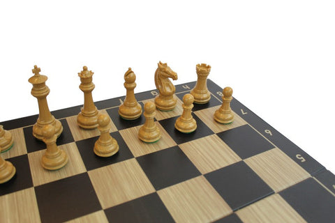 Italfama PVC Chess Set 51x51cm, Weighted Wood Style Pieces, Made in Italy