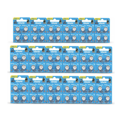 18x Vinnic LR44 AG13 L1154F 10-battery blister packs (180 batteries total)