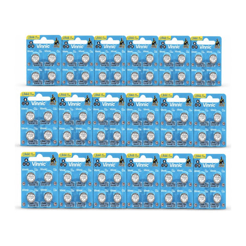 18x Vinnic LR44 AG13 L1154F 10-battery blister packs (180 batteries total)