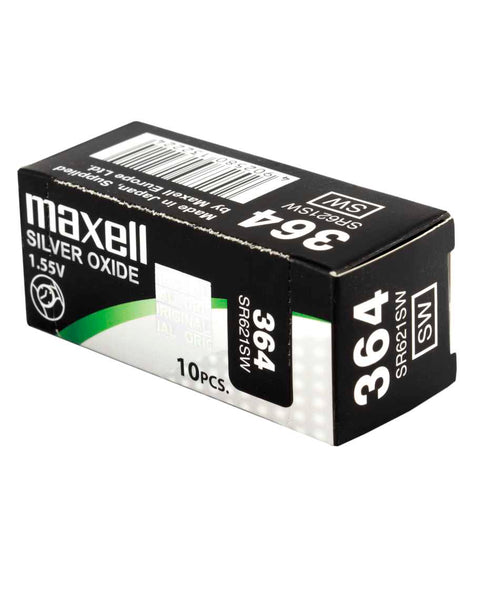 10x Maxell 364 363 SR621SW 1.55V Silver Oxide Watch Batteries Japan