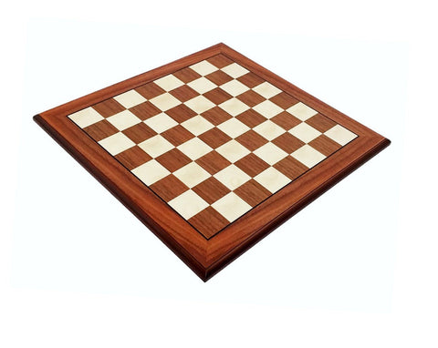 Italfama Walnut Maple Wooden Chess Board 44x44cm Made in Italy