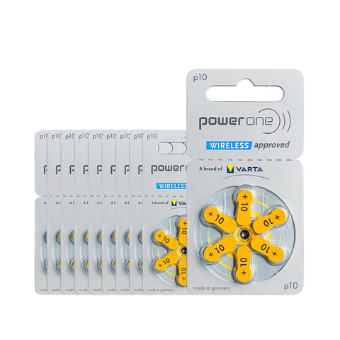 6x Power One Varta Size 10 PR70 Hearing Aid Batteries 1.45V Zinc Air