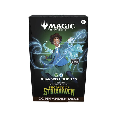 MTG Commander Deck Secrets of Strixhaven Quandrix Unlimited Blue Green