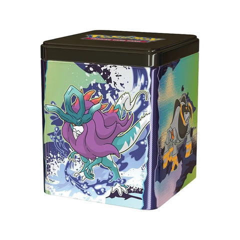Pokemon TCG 2025 Stacking Tin Paradox Pokemon w/ 3 Booster Packs, Stickers