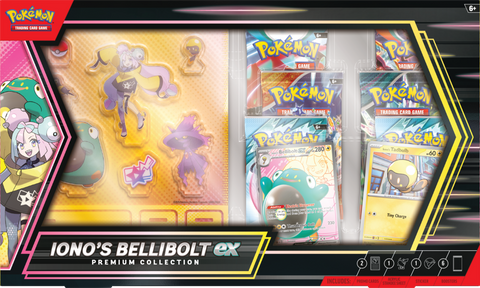 Pokémon TCG Iono’s Bellibolt ex Premium Collection Box 6 Booster Packs
