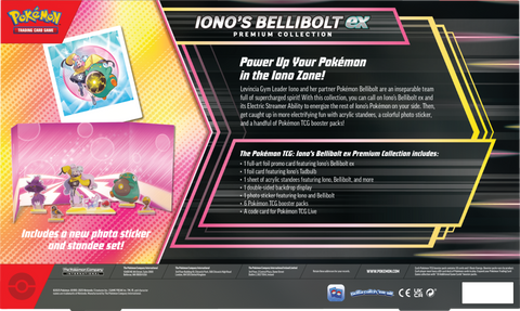 Pokémon TCG Iono’s Bellibolt ex Premium Collection Box 6 Booster Packs