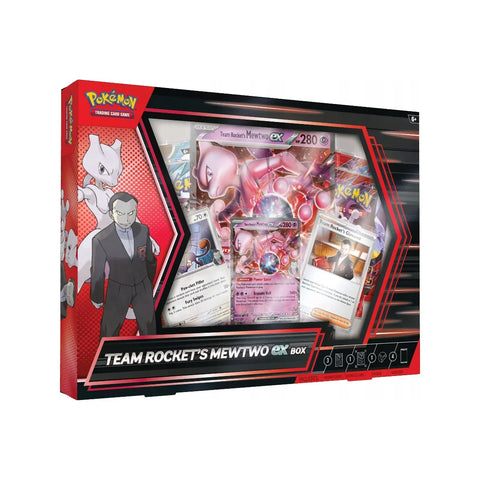 Pokémon TCG Team Rocket's Mewtwo ex Box Set w/ 4 Booster Packs Promo Cards (2025)