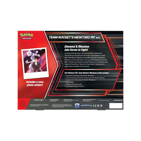 Pokémon TCG Team Rocket's Mewtwo ex Box Set w/ 4 Booster Packs Promo Cards (2025)