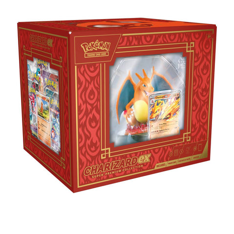 Pokemon Charizard ex Super Premium Collection Box Figure & 10 Booster Packs