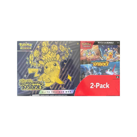 Pokémon TCG: Scarlet & Violet – Surging Sparks – Costco 2-Pack: ETB + Booster Bundle