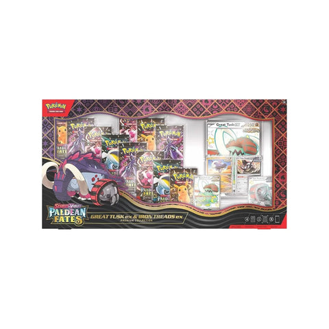 Pokemon TCG Paldean Fates Great Tusk ex Iron Treads ex Premium Box