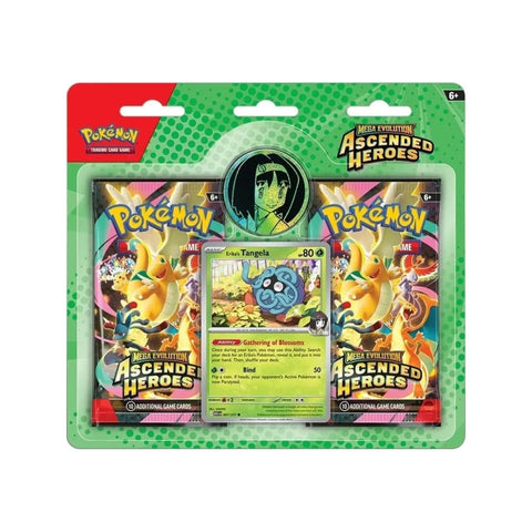 Pokemon TCG Mega Evolution Ascended Heroes Erika's Tangela 2-Pack Blister