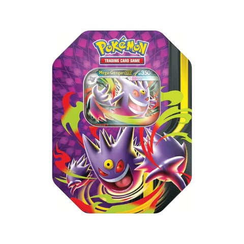 Pokémon TCG Mega Gengar ex Tin (German) Promo Card + 4 Booster Packs + Code