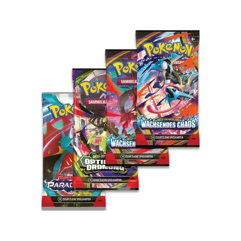 Pokémon TCG Mega Gengar ex Tin (German) Promo Card + 4 Booster Packs + Code