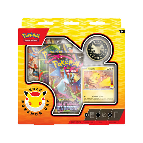 Pokemon TCG Pokemon Day 2026 30th Anniversary Pikachu Promo Box 3 Boosters