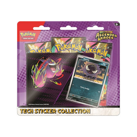 Pokemon TCG Gastly Promo Card Sticker Box 3x Ascended Heroes Boosters