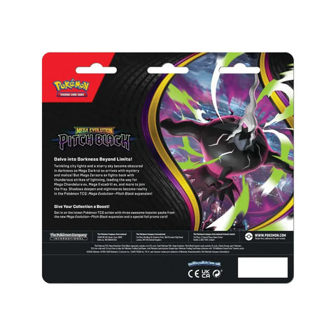 Pokémon TCG: Mega Evolution - ME05 Pitch Black - 3-Pack Blister - Binacle