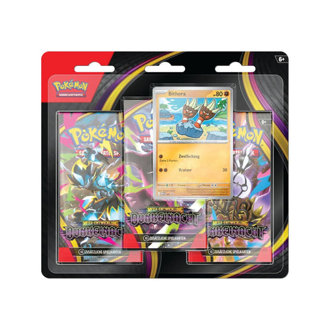 Pokémon TCG: Mega Entwicklung - ME05 Dunkelnacht - 3 Pack Blister