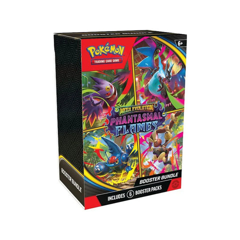 Pokémon TCG Mega Evolution Phantasmal Flames ME02 Booster Bundle 6 Packs (US)