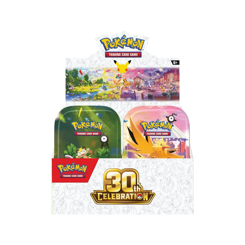 Pokémon TCG: 30th Celebration - Mini Tin Display (10x Tins)