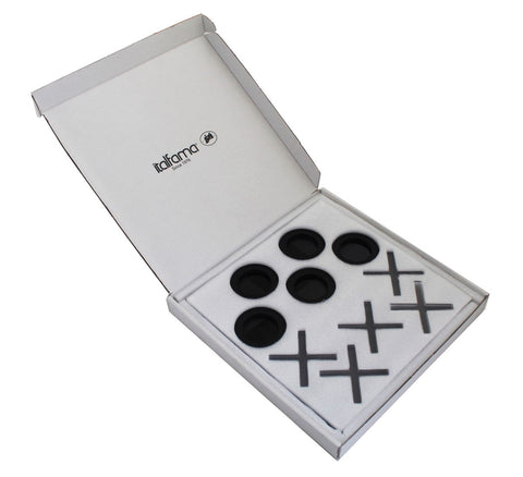 Italfama Acrylic Tic Tac Toe Game, Modern Plexiglass, 24x24 cm, Italy