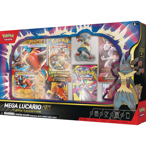 Pokemon TCG Mega Lucario EX Figure Collection Box + 5 Booster Packs