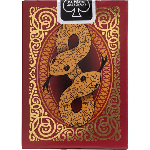Bicycle Snake Playing Cards Deck Red Gold Poker Magic Sealed USA