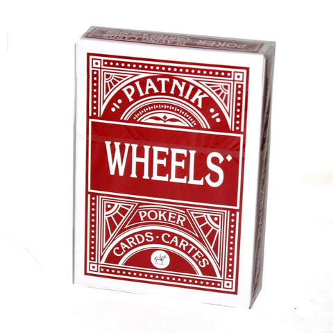 Piatnik Wheels Poker Playing Cards 55-Card Deck, Red or Blue, Made in Austria