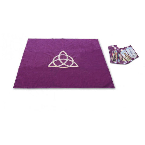 Wicca Triple Goddess Purple Velvet Tarot Cloth 80x80cm Lo Scarabeo