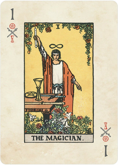 Rider-Waite Tarot Poker Playing Cards Deck with Guidebook by US Games