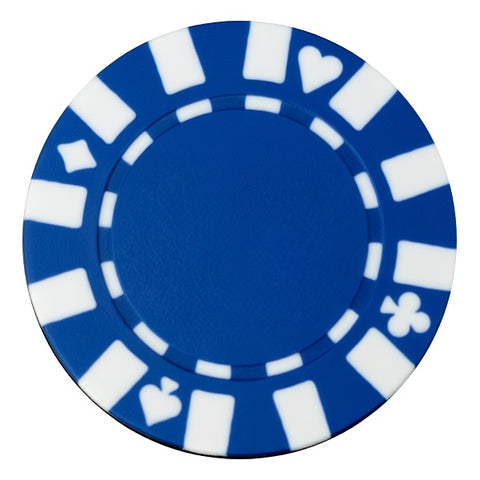 STAR Blue Poker Chips Set 50pc Casino Style Gaming Tokens for Home Poker