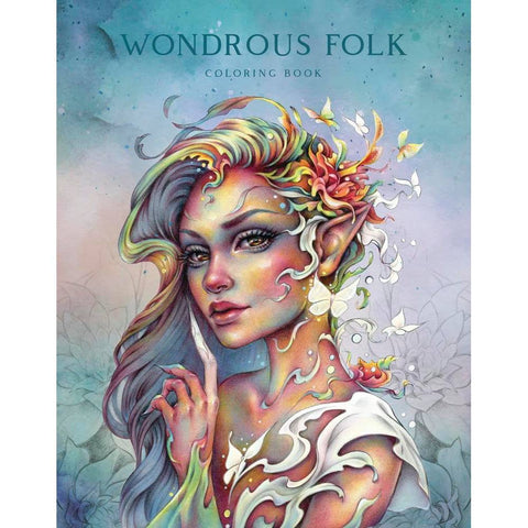 Wondrous Folk Coloring Book Blue Angel