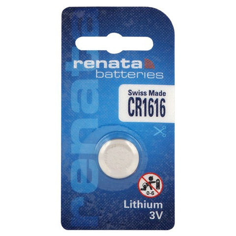 1x Renata CR1616 3V Lithium Coin Cell Battery Watch Remote Toy