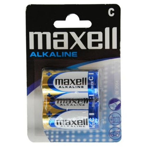 2x Maxell C LR14 1.5V Alkaline Batteries Industrial Baby MN1400 E93