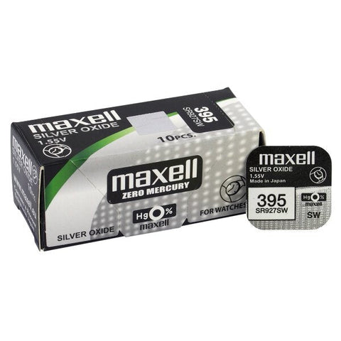 10x Maxell 395 399 SR927SW 1.55V Silver Oxide Watch Batteries Japan