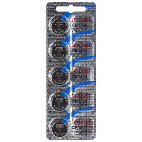 5x Maxell CR1632 3V Lithium Coin Cell Batteries for Watches & Key Fobs