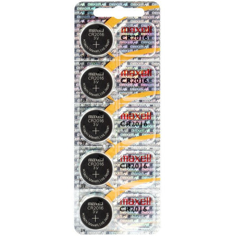 5x Maxell CR2016 3V Lithium Coin Cell Batteries DL2016 ECR2016 Japan