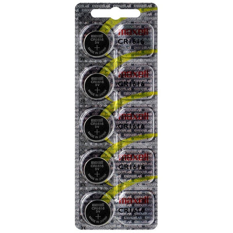 5x Maxell CR1616 3V Lithium Coin Cell Batteries DL1616 ECR1616