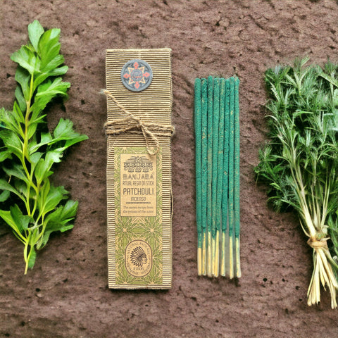 Banjara Patchouli Resin Incense Sticks 8 Pack Earthy Musky Scent