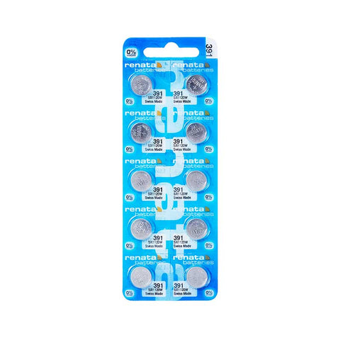 10x Renata 391 SR1120W 1.55V Silver Oxide Watch Batteries Long Life