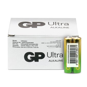 GP LR03 AAA Ultra Alkaline (G-TECH) batteries 40 vnt.