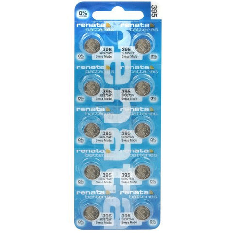 10x Renata 395 SR927SW Silver Oxide 1.55V Watch Batteries Swiss Made