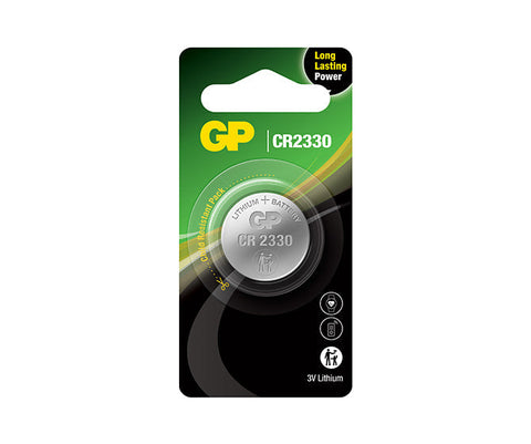 1x GP CR2330 3V Lithium Coin Cell Button Battery Blister Pack