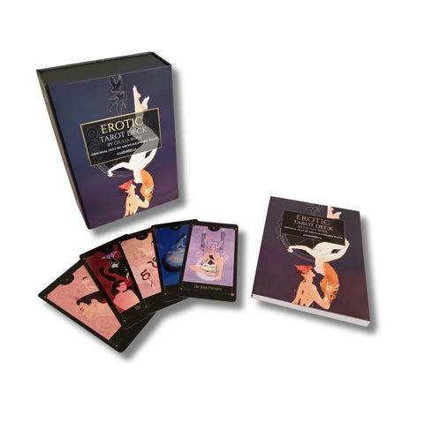 Erotic Tarot Deck Giulia Rosa 78 Cards with Multilingual Guidebook