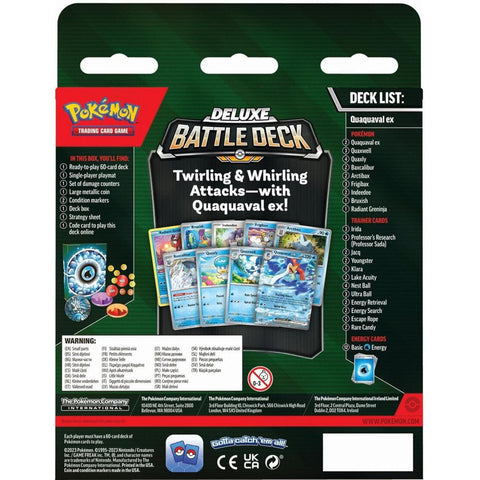Pokemon TCG Quaquaval ex Deluxe Battle Deck 60-Card Set English